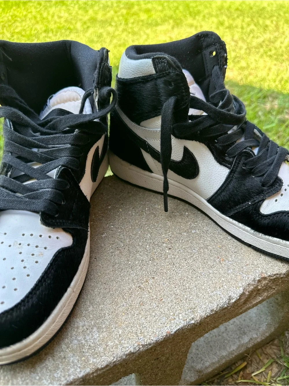 Jordan Black and White High-Top Sneakers